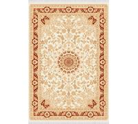 Tapis d'art Tapis d'Orient Classique Vintage Tapis court Beige Rouge