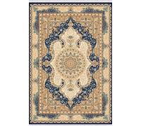 Tapis d'art Tapis d'Orient Classique Vintage Tapis court Bleu Beige