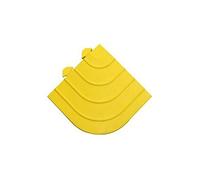 Tapis d'atelier Modulaire - Tapis anti-fatigue - Pièce d'angle jaune