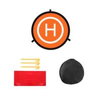 Tapis d'atterrissage pliable avec sac de rangement et clous de sol pour hélicoptères télécommandés