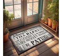 Tapis d'automne pour porte d'entrée « Be Grateful, Thankful, Patient : A Reminder Of Life's Values Doormat Welcome Indoor Mat Spring Kitchen Mats (50 x 80 cm)