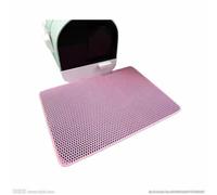 Tapis De Bac à Litière Double Amélioré Rug De Bac à Litière épais Et Résistant à L'usure Matériau EVA Tapis Nid D'abeille Velcro Amovible Imperméable Et Antidérapant Mats (40x50 cm,Rouge)