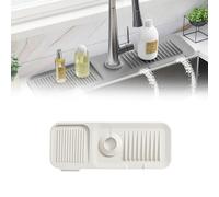 Tapis de bac d'égouttement pour robinet anti-éclaboussures, tapis de drainage de robinet d'évier anti-éclaboussures, 2024 dernier plateau d'égouttement en silicone robinet pour cuisine salle de bain