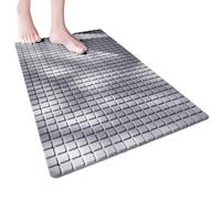 Tapis de bain - 39 x 37 cm, gris doux, séchage rapide, tapis sûr pour bain à remous - pour intérieur extérieur, salle de bain, salon, cuisine, hôtel appartement dortoir