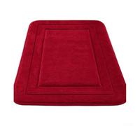 Tapis de bain 40 x 60 cm en non-tissé corail absorbant antidérapant (rouge) | Extrêmement doux pour la surface, sensation agréable au toucher, chaud et parfait pour les carreaux froids
