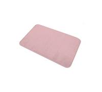 Tapis de bain 45 x 75 cm microfibre unie vitamine Rose poudre