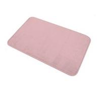 Tapis de bain 45 x 75 cm microfibre unie vitamine Rose poudre
