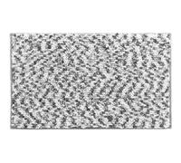 Douceur d'Intérieur Tapis de bain Friza Microfibre tricolore 45 x 75 cm Blanc/Gris