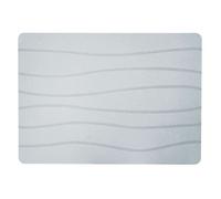 Douceur d'Intérieur, Tapis de Bain (50 x 70 cm) Ondelina Blanc, Diatomite Unie Gravée