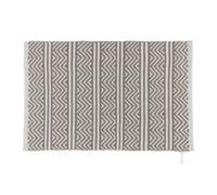 Tapis de bain 50 x 80 cm - beige et blanc - Shaki WENKO