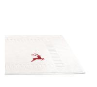 Tapis de bain 50x70 cm HIRSH Blanc Rouge 700 g/m2
