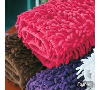 Linnea Tapis de Bain 50x80 cm Chenille Fuchsia 1800 g/m2