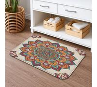 Tapis de bain à séchage rapide, absorbant et antidérapant, en flanelle éclatante, lavable pour salle de bain, toilettes, toilettes, décoration 50,8 x 81,3 cm