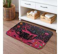 Tapis de bain à séchage rapide avec chapeau de sorcière d'Halloween, potion de gouttes colorée, antidérapant, tapis de bain artistique en flanelle lavable pour décoration de salle de bain, 40,6 x 61