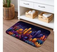 Tapis de bain à séchage rapide, motif cactus vibrant, plantes du désert, absorbant, antidérapant, coloré, en flanelle, lavable pour salle de bain, toilettes, toilettes, décoration 50,8 x 81,3 cm