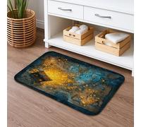 Tapis de bain à séchage rapide motif coffre au trésor, vintage, absorbant, antidérapant, en flanelle, lavable pour décoration de salle de bain, 40,6 x 61 cm