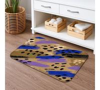 Tapis de bain à séchage rapide, motif coloré coup de pinceau, absorbant, antidérapant, moderne, en mousse à mémoire de forme, lavable, pour salle de bains, toilettes, décoration 50,8 x 81,3 cm
