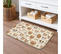 Tapis de bain à séchage rapide pour les amoureux des animaux, absorbant et antidérapant, en flanelle, lavable tous les jours, pour salle de bain, toilettes, toilettes, décoration 50,8 x 81,3 cm