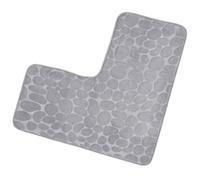 Tapis de bain à texture de baignoire en L 31,5x31.5 pouces Chauffeur de douche absorbant Tapis de baignoire souple non glissée Machine de salle de bain minimaliste Matte de salle de bain minimaliste,