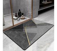 Tapis de Bain Absorbant AntidéRapant, 80x150cm Tapis de Salle de Bain Doux à SéChage Rapide, Tapis de Douche Sol Super Absorbant, la Baignoire, Tapis wc, Couler, Cuisines, Tapis D'Entrée Gris foncé