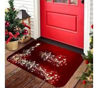 Tapis de Bain Absorbant Antidérapant Diatomite, Tapis de Douche Séchage Rapide Facile à Nettoyer pour Sol de Salle de Bain, Baignoire, Toilettes Salon, D'Entrée, Cuisine, Vaisselle Noël 50x80cm 3-24