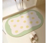Tapis de Bain Absorbant Antidérapant Diatomite, Tapis de Douche Séchage Rapide Facile à Nettoyer pour Sol de Salle de Bain, Baignoire, Toilettes Salon, D'Entrée, Cuisine, Vaisselle Cream 50x80cm 3-290