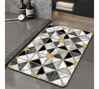 Tapis de Bain Absorbant Antidérapant Diatomite, Tapis de Douche Séchage Rapide Facile à Nettoyer, Sol de Salle de Bain, Baignoire, Toilettes Salon, D'Entrée, Cuisine, Vaisselle Abstrait 50x80cm 3-22