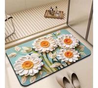 Tapis de Bain Absorbant Antidérapant Diatomite, Tapis de Douche Séchage Rapide Facile à Nettoyer, Sol de Salle de Bain, Baignoire, Toilettes Salon, D'Entrée, Cuisine, Vaisselle Natural 40x60cm 3-1020