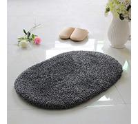 Tapis de Bain Absorbant Antidérapant Tapis de Douche Extra Doux Microfibre- Lavable Tapis de Porte pour Salle de Bain, Lavable Machine (Color : Gray, Size : 45x130cm)