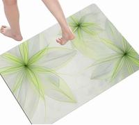 Tapis de Bain Absorbant, Tapis Salle de Bain Absorbant AntidéRapant, Tapis Bain Shape Tapis de Douche Tapis Auto Sechant, Tapis de Salle de Bain Doux Mince Tapis de Sol, Rug 100x160cm D-1115