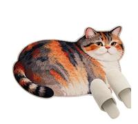 Tapis de Bain Adorable, Antidérapant Absorbant Lavable Séchage Rapide, Chat Plaisir Salle de Bain Tapis de Sol, pour Intérieur Extérieur Porte d'entrée Entrée Douche Cuisine Chambre Salon Ferme
