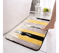 Tapis de Bain Anti-Glissant, Microfibre Absorbant Sécurité de la Salle de Bain Treer Moquettes Lavable en Machine Paillassons pour Salle de Bain, Cuisine, Chambre, Animaux (Jaune,50 * 80cm)