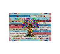 Tapis De Bain Anti-Saleté Paillasson Enseignant, Lorsque Vous Entrez dans Cette Classe, Vous Êtes des Mathématiciens. Lavable Tapi Entrée pour Intérieur Chambre Cuisine 40X60Cm