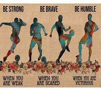 Tapis De Bain Anti-Saleté Tapis De Bienvenue Fleur De Football, Sois Forte, Quand Tu ES Faible, Sois Courageuse. Facile À Nettoyer Tapi D'Entrée pour Salle De Bain Entrée 40X60Cm