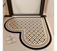 Tapis de Bain antidéparant | Tapis Décoratif de Porte d'entrée et Doux en Terre de diatomée | Séchage Rapide | Anti Odeur | Fort Pouvoir Absorbant |(E,100x100cm)