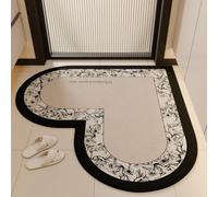 Tapis de Bain antidéparant | Tapis Décoratif de Porte d'entrée et Doux en Terre de diatomée | Séchage Rapide | Anti Odeur | Fort Pouvoir Absorbant |(C,50x50cm)