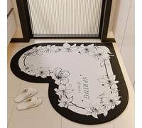 Tapis de Bain antidéparant | Tapis Décoratif de Porte d'entrée et Doux en Terre de diatomée | Séchage Rapide | Anti Odeur | Fort Pouvoir Absorbant |(D,50x50cm)