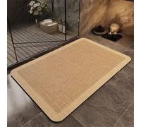 Tapis de Bain Antidérapant 100x160cm Grand Tapis Salle de Bain Diatomite Microfibre, Super Absorbant à Séchage Rapide Bath Mat, Facile à Nettoyer Lavable Rug pour Portes Baignoire Douche Clean 5-1292