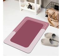 Tapis de Bain Antidérapant 100x160cm Grand Tapis Salle de Bain Diatomite Microfibre, Super Absorbant à Séchage Rapide Bath Mat, Facile à Nettoyer Lavable Rug pour Portes, Baignoire, Douche Pink 5-419