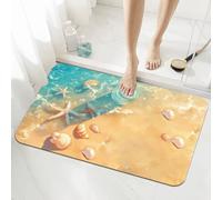 Tapis de Bain Antiderapant 100x160cm Summer Tapis de Douche Sol Baignoire Super Absorbant, Séchage Rapide, Mince, Facile à Nettoyer, Lavables Rugs pour Sol de Salle de Bain Baignoire Cuisine WC 5-1052