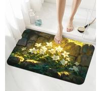 Tapis de Bain Antiderapant 100x160cm Summer Tapis de Douche Sol Baignoire Super Absorbant, Séchage Rapide, Mince, Facile à Nettoyer, Lavables Rugs pour Sol de Salle de Bain Baignoire Cuisine WC 5-1054