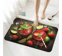 Tapis de Bain Antiderapant 100x160cm Summer Tapis de Douche Sol Baignoire Super Absorbant, Séchage Rapide, Mince, Facile à Nettoyer, Lavables Rugs pour Sol de Salle de Bain Baignoire Cuisine WC 5-1066