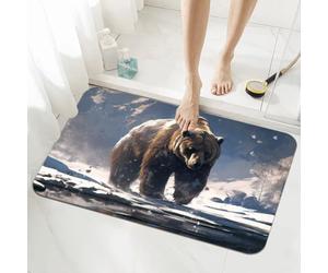 Tapis de Bain Antiderapant 120x170cm Pet Tapis de Douche Sol Baignoire Super Absorbant, Séchage Rapide, Mince, Facile à Nettoyer, Lavables Rugs pour Sol de Salle de Bain, Baignoire, Cuisine, WC 5-812