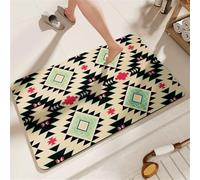 Tapis de Bain Antidérapant 160x230cm Grand Tapis Salle de Bain Diatomite Microfibre Super Absorbant à Séchage Rapide Bath Mat, Facile à Nettoyer Lavable Rug pour Portes Baignoire Douche Triangle 5-344