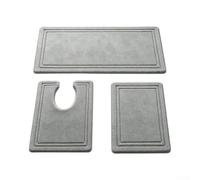 Tapis de Bain Antidérapant 3 Gris Foncé Tapis de Bain Antidérapant | pour surface texturée, adhérence maximale, réduit risques pour chute, humidité, sécurité accrue(Dark Gray)