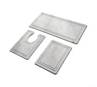Tapis de Bain Antidérapant 3 Gris Foncé Tapis de Bain Antidérapant | pour surface texturée, adhérence maximale, réduit risques pour chute, humidité, sécurité accrue(Light Gray)