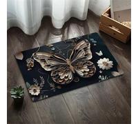 Tapis de Bain Antidérapant 40x60cm Petit Tapis Salle de Bain Diatomite Microfibre, Super Absorbant à Séchage Rapide Bath Mat, Facile à Nettoyer Lavable Rug pour Portes, Baignoire, Douche Été 5-74