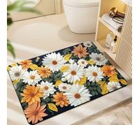 Tapis de Bain Antidérapant 40x60cm Petit Tapis Salle de Bain Diatomite Microfibre, Super Absorbant à Séchage Rapide Bath Mat, Facile à Nettoyer Lavable Rug pour Portes, Baignoire, Douche Été 5-77