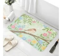 Tapis De Bain Antiderapant 50X80Cm Oiseau Animal Microfibre pour Animaux Domestiques Doux,Tapis Bain Antidérapant Absorbant,Lavable en Machine,pour La Salle De Douche