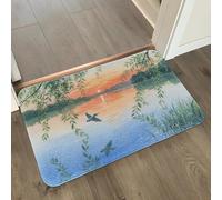 Tapis De Bain Antiderapant 50X80Cm Oiseau Bleu Microfibre pour Animaux Domestiques Doux,Tapis Bain Antidérapant Absorbant,Lavable en Machine,pour La Salle De Douche
